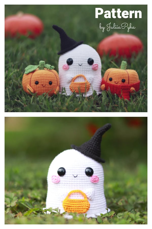 Halloween Pumpkins and Ghost Amigurumi Crochet Pattern