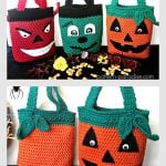 Halloween Trick or Treat Candy Bags Free Crochet Pattern