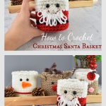 How to Crochet Christmas Santa Basket Video Tutorial