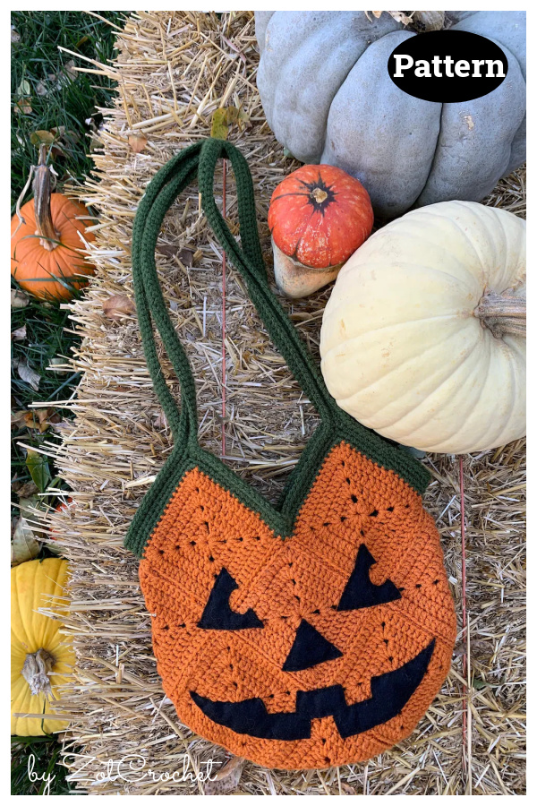 Jack-O-Lantern Halloween Bag Crochet Pattern
