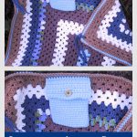 Lapghan with Attached Pocket Free Crochet Pattern