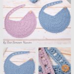 Moonlight Round Baby Bib Free Crochet Pattern