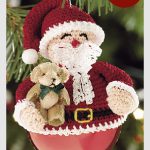 Mr. Santa Claus Christmas Ornament Free Crochet Pattern