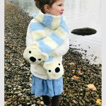 Polar Bear Pocket Scarf Free Crochet Pattern