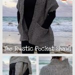 Rustic Pocket Shawl Free Crochet Pattern and Video Tutorial