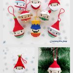 Santa Christmas Ornament Crochet Patterns