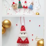 Santa Christmas Ornament Crochet Patterns
