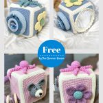 Sensory and Activity Cube Baby Educational Toy Free Crochet Pattern