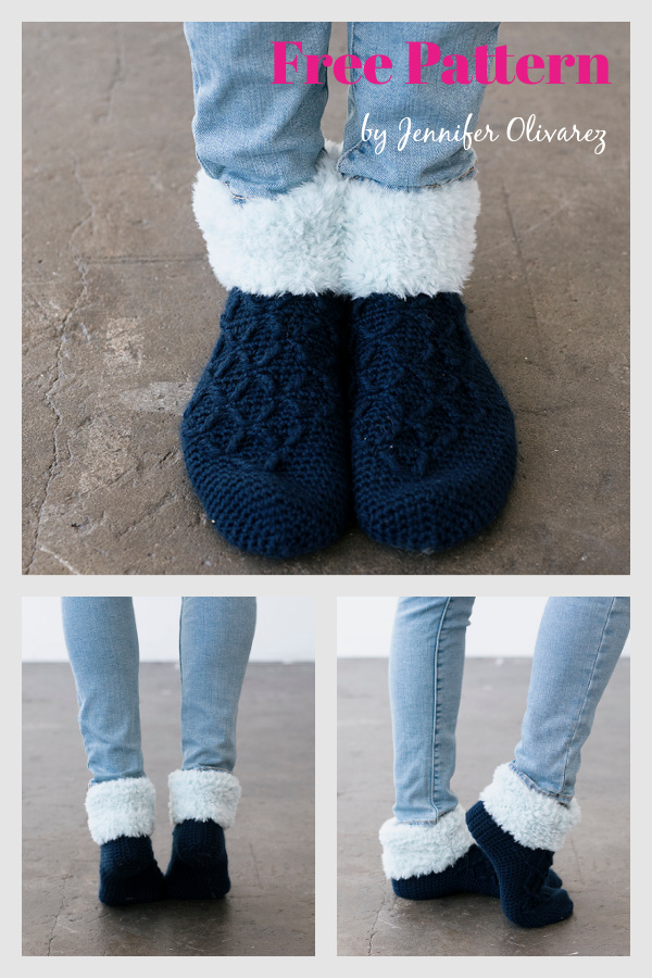 Summit Slipper Socks Free Crochet Pattern