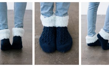 Summit Slipper Socks Free Crochet Pattern