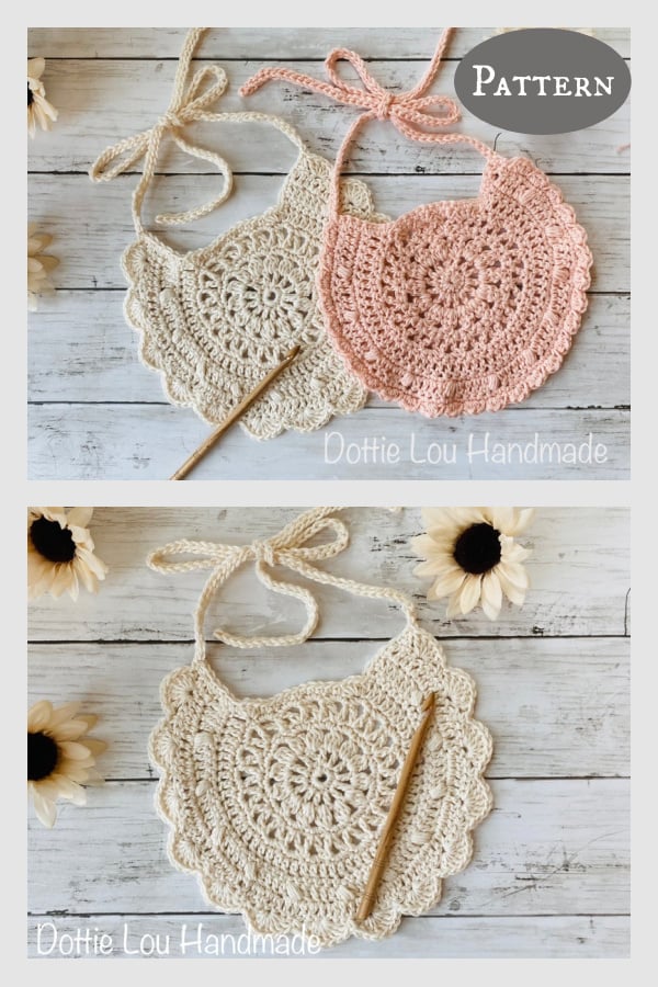 Vintage Round Baby Bib Crochet Pattern