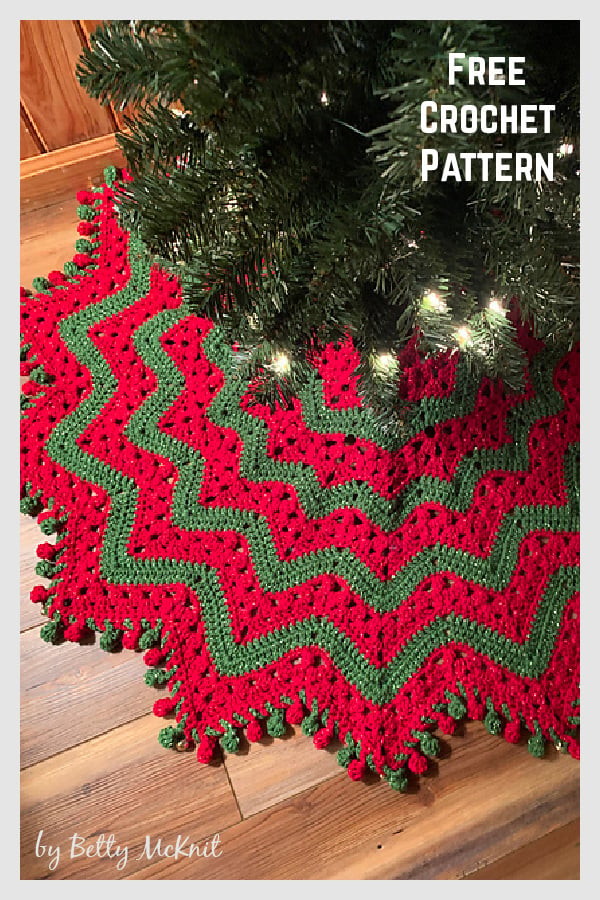6-Day Superstar Holiday Tree Skirt Free Crochet Pattern