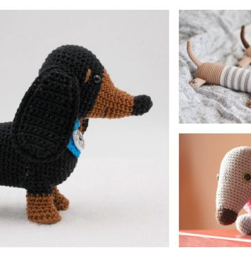 10+ Amigurumi Dachshund Dog Crochet Patterns