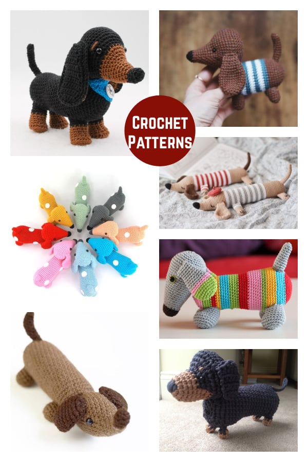 Amigurumi Dachshund Dog Crochet Patterns 