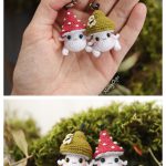 Amigurumi Mushroom Keychain Crochet Pattern