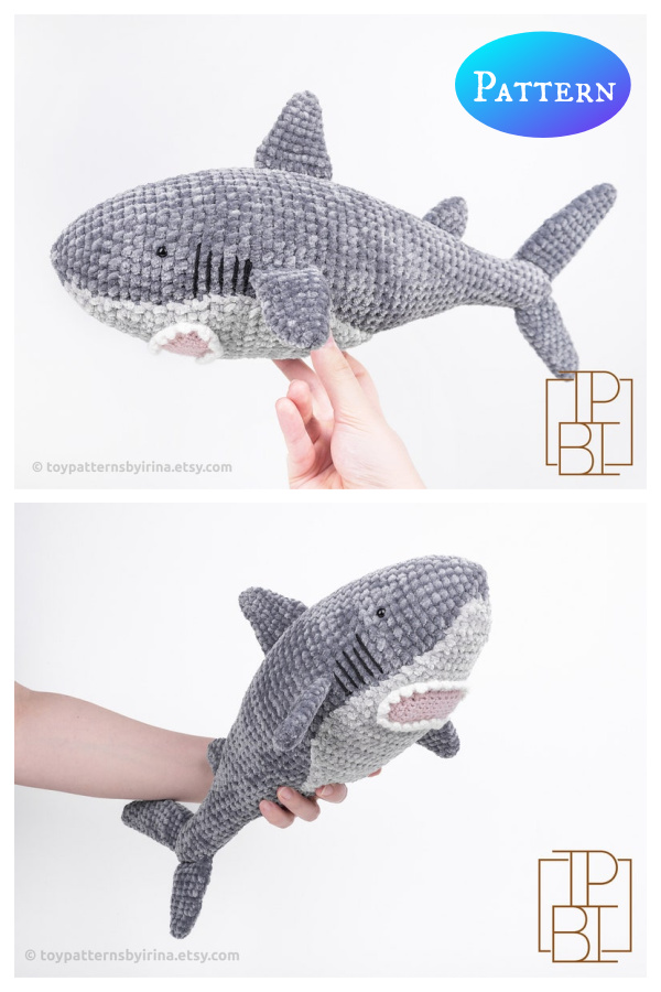 Amigurumi Shark Toy Crochet Pattern