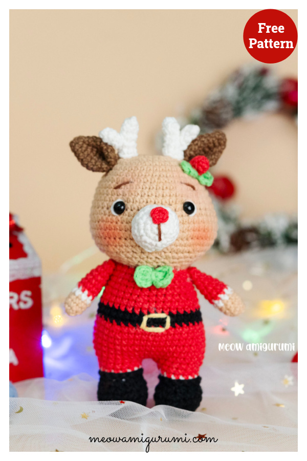 Bailey Reindeer Free Crochet Pattern