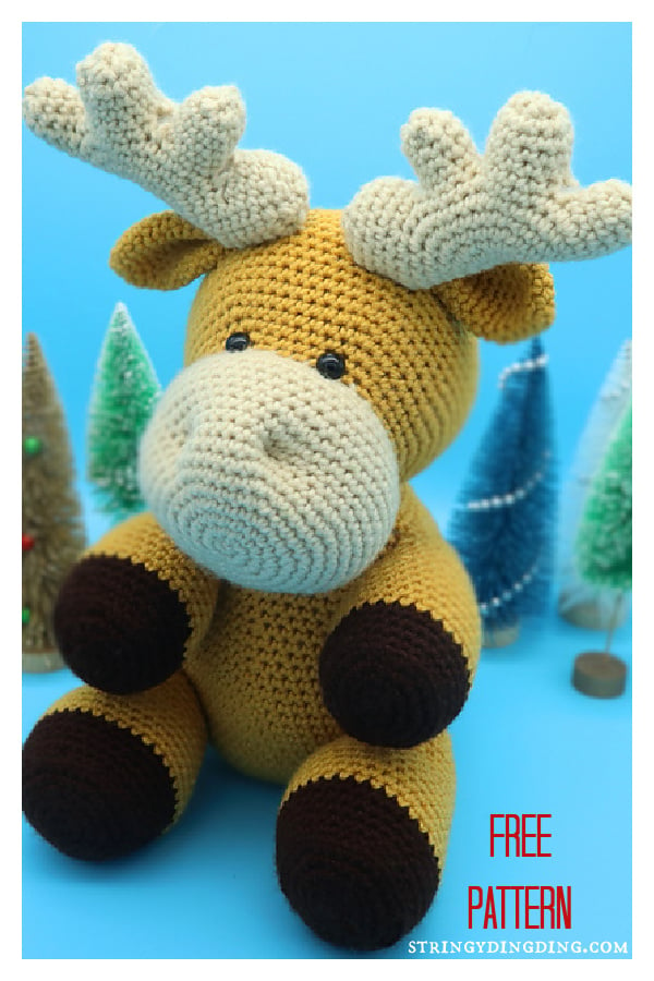 Big Christmas Moose Free Crochet Pattern