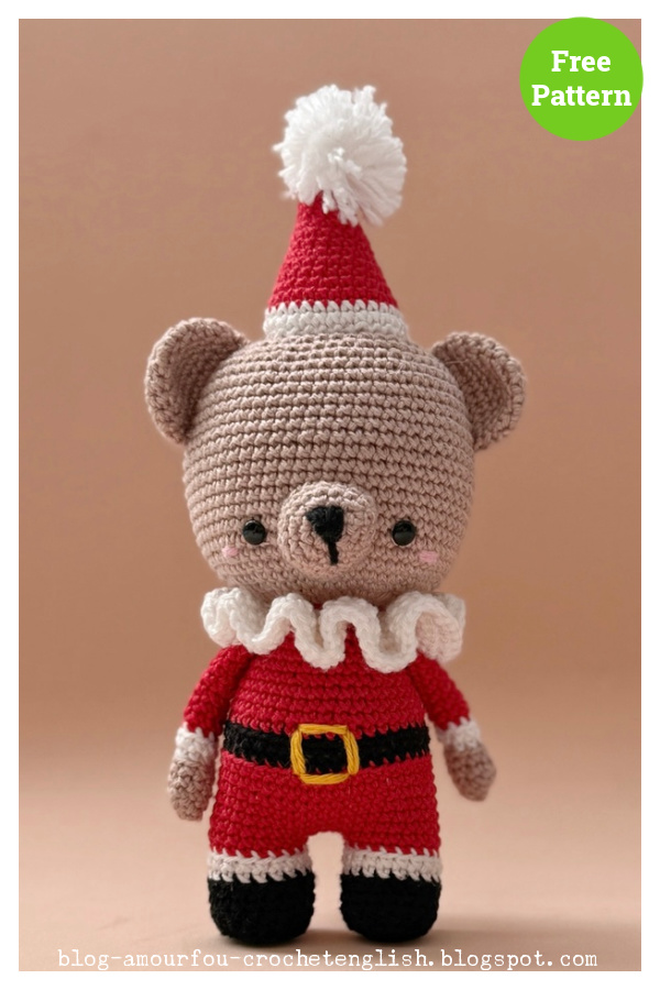 Christmas Bear Free Crochet Pattern