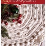 Chunky Bobble Christmas Tree Skirt Free Crochet Pattern