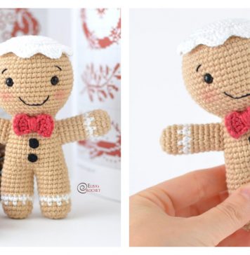 Gingerbread Man Amigurumi Free Crochet Pattern