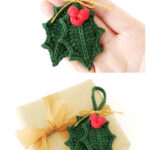 Holly Leaf Ornament Free Crochet Pattern
