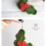 Holly Ornament Free Crochet Pattern