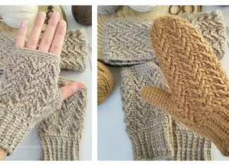 Hygge Arrow Fingerless Gloves & Mittens Free Crochet Pattern