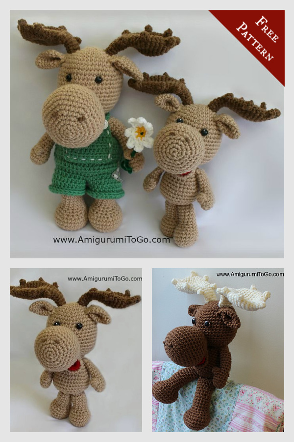 Little Bigfoot Moose Free Crochet Pattern