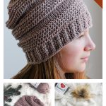 Marci Tunisian Hat Free Crochet Pattern