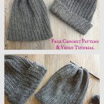 Men’s Classic Beanie Free Crochet Pattern and Video Tutorial