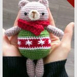 Ornament Bear Christmas Doll Free Crochet Pattern