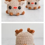 Pocket Reindeer Free Crochet Pattern and Video Tutorial