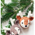 Reindeer Ornaments Free Crochet Pattern