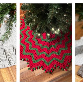 Simple Christmas Tree Skirt Free Crochet Pattern