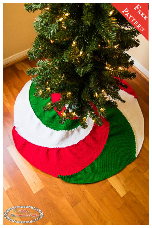 Spiral Christmas Tree Skirt Free Crochet Pattern