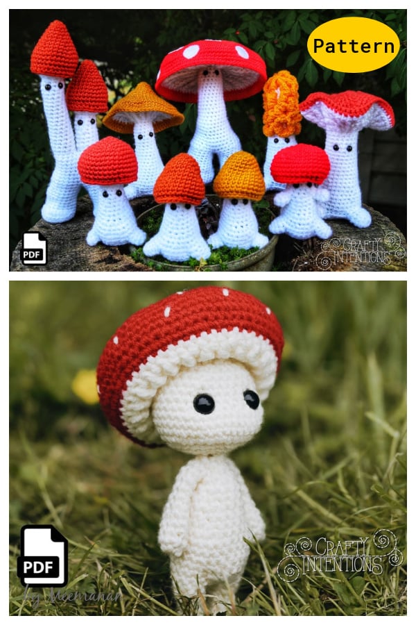 Toadstool Mushroom Crochet Patterns 