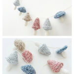 Woodland Toadstools Garland Free Crochet Pattern