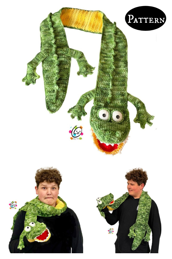 Alligator Scarf Crochet Pattern