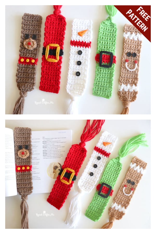 Christmas Buddy Bookmarks Free Crochet Pattern