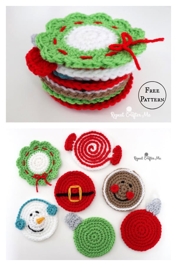 Christmas Coasters Free Crochet Pattern
