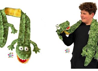 Crocodile Scarf Crochet Pattern