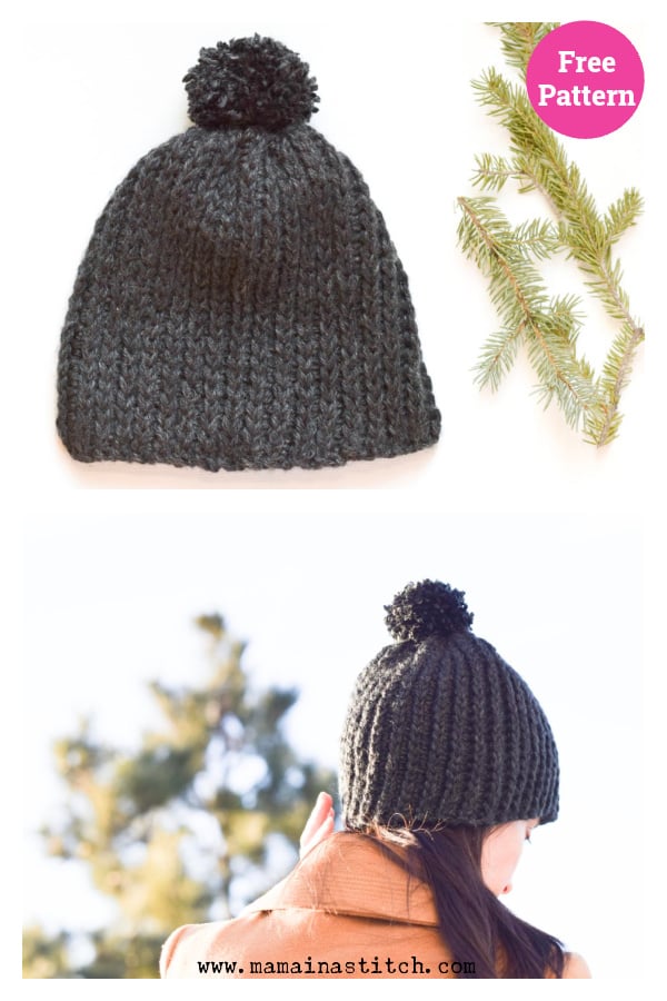 Everyday Ribbed Hat Free Crochet Pattern