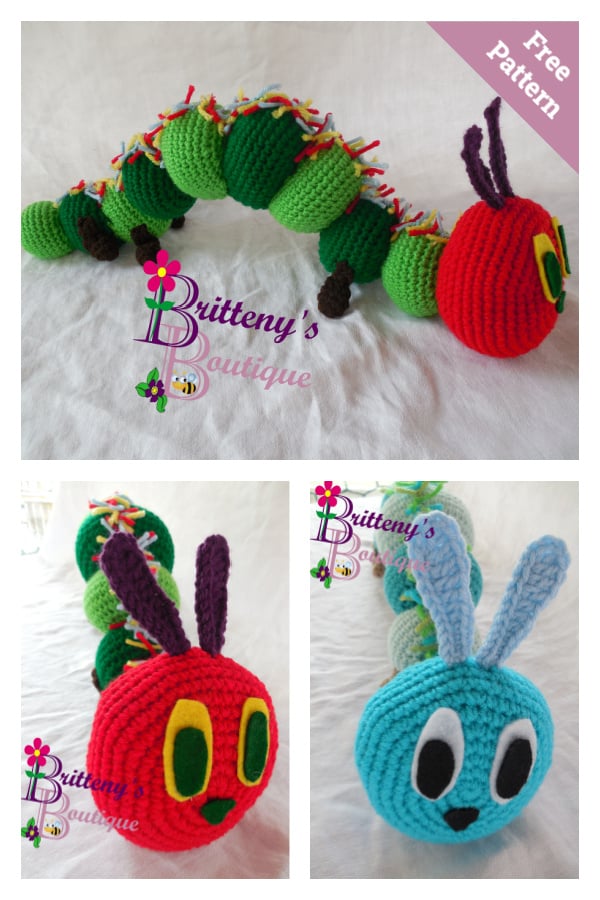 Hungry Caterpillar Free Crochet Pattern