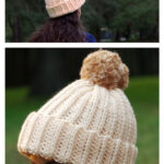 Knit-Look Hat for Beginners Free Crochet Pattern and Video Tutorial