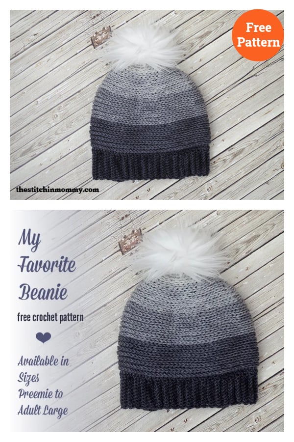 My Favorite Beanie Free Crochet Pattern