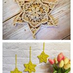 Popcorn Flower Stars Free Crochet Pattern