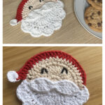 Santa Claus Coaster Free Crochet Pattern