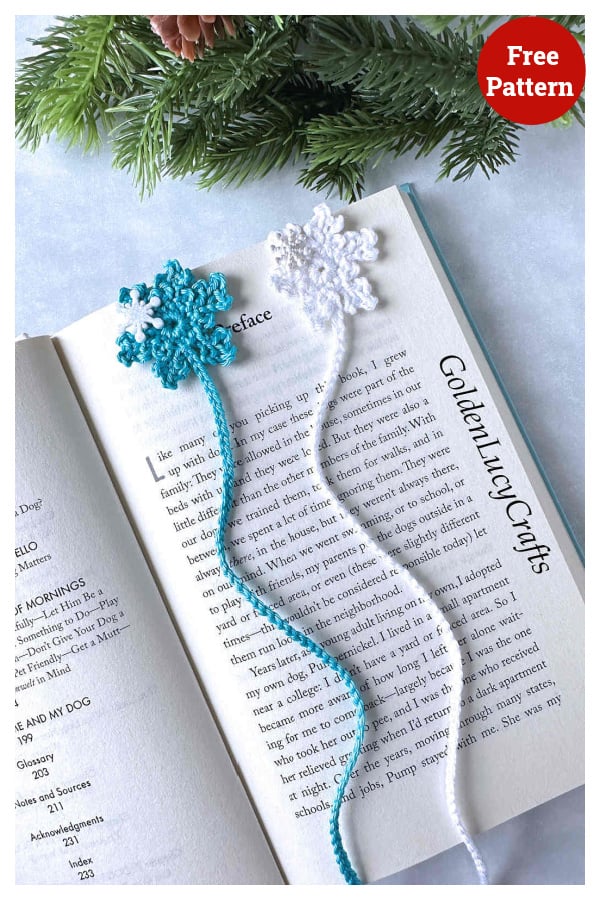 Snowflake Bookmark Free Crochet Pattern