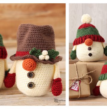 Snowman Gnome Free Crochet Pattern